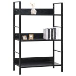 Vidaxl bibliothque  3 niveaux noir 60x27, 6x90, 5 cm bois d'ingnierie