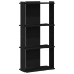 Vidaxl bibliothque  3 niveaux noir 60x30x120 cm bois d'ingnierie