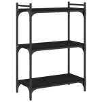 Vidaxl biblioth�que � 3 niveaux noir 60x30x86 cm bois d'ing�nierie