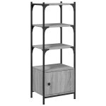 Vidaxl biblioth�que � 3 niveaux sonoma gris 41x30x109, 5 cm