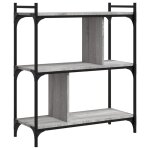 Vidaxl biblioth�que 3 niveaux sonoma gris 76x32x88cm bois d'ing�nierie