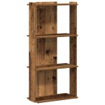 Vidaxl bibliothque  3 niveaux vieux bois 60x30x120cm bois ingnierie