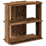 Vidaxl biblioth�que � 3 niveaux vieux bois 60x30x60 cm bois ing�nierie