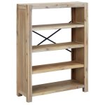 Vidaxl biblioth�que 4 niveaux 80x30x110 cm bois solide d'acacia
