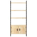 Vidaxl biblioth�que � 4 niveaux 80x30x180 cm bois de manguier massif