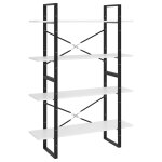 Vidaxl biblioth�que � 4 niveaux blanc 100x30x140 cm bois d'ing�nierie