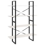 Vidaxl biblioth�que � 4 niveaux blanc 100x30x140 cm bois de pin massif