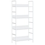 Vidaxl biblioth�que � 4 niveaux blanc 60x27, 6x124, 5 cm bois ing�nierie