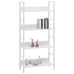 Vidaxl bibliothque  4 niveaux blanc 60x27, 6x124, 5 cm bois ingnierie