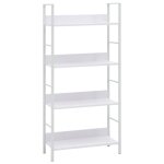 Vidaxl biblioth�que � 4 niveaux blanc 60x27, 6x124, 5 cm bois ing�nierie