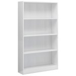 Vidaxl bibliothèque à 4 niveaux blanc brillant bois d?ingénierie Vidaxl bibliothèque à 4 niveaux blanc brillant bois d?ingénierie