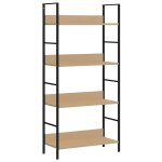Vidaxl biblioth�que � 4 niveaux ch�ne 60x27, 6x124, 5 cm bois ing�nierie