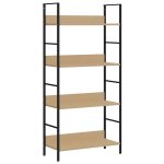 Vidaxl biblioth�que � 4 niveaux ch�ne 60x27, 6x124, 5 cm bois ing�nierie