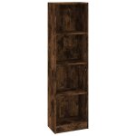 Vidaxl bibliothque 4 niveaux chne fum 40x24x143cm bois d'ingnierie