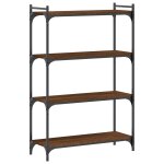 Vidaxl biblioth�que 4 niveaux ch�ne marron 80x30x120cm bois ing�nierie
