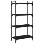 Vidaxl biblioth�que � 4 niveaux noir 60x30x120 cm bois d'ing�nierie