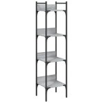Vidaxl biblioth�que � 4 niveaux sonoma gris 35x30x138, 5 cm