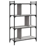 Vidaxl biblioth�que � 4 niveaux sonoma gris 76x32x123 cm