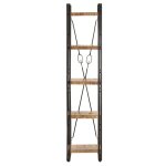 Vidaxl bibliothque  5 niveaux 40x30x180 cm bois de manguier massif