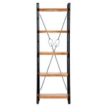 Vidaxl biblioth�que � 5 niveaux 60x30x180 cm bois d'acacia solide