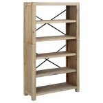Vidaxl biblioth�que 5 niveaux 80x30x140 cm bois solide d'acacia