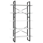 Vidaxl biblioth�que � 5 niveaux blanc 100x30x175 cm bois de pin