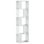 Vidaxl biblioth�que 5 niveaux blanc 45x23, 5x162, 5 cm bois d'ing�nierie