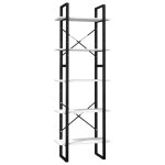 Vidaxl bibliothque  5 niveaux blanc 60x30x175 cm bois de pin