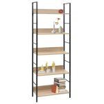 Vidaxl bibliothèque à 5 niveaux chêne 60x27, 6x158, 5 cm bois ingénierie Vidaxl bibliothèque à 5 niveaux chêne 60x27, 6x158, 5 cm bois ingénierie