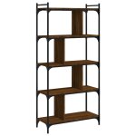Vidaxl biblioth�que 5 niveaux ch�ne brun 76x32x158cm bois d'ing�nierie