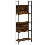 Vidaxl bibliothque  5 niveaux chne fum 60, 5x24x166, 5 cm