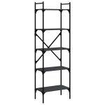 Vidaxl bibliothque  5 niveaux noir 56x31, 5x174 cm bois d'ingnierie