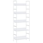 Vidaxl biblioth�que � 5 niveaux noir 60x27, 6x158, 5cm bois d'ing�nierie
