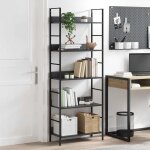 Vidaxl biblioth�que � 5 niveaux noir 60x27, 6x158, 5cm bois d'ing�nierie