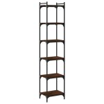 Vidaxl biblioth�que 6 niveaux ch�ne marron 40x30x188cm bois ing�nierie