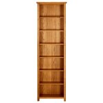 Vidaxl bibliothque  7 niveaux 60x22x200 cm bois de chne massif