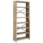 Vidaxl bibliothque 7 niveaux 80x30x200 cm bois solide d'acacia
