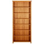 Vidaxl biblioth�que � 7 niveaux 90x22, 5x200 cm bois de ch�ne massif
