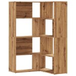 Vidaxl biblioth�que d'angle 4 niveaux ch�ne artisanal bois ing�nierie