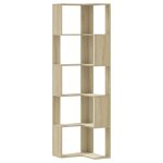 Vidaxl biblioth�que d'angle � 5 niveaux ch�ne sonoma bois d'ing�nierie