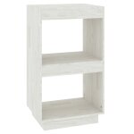 Vidaxl biblioth�que blanc 40x35x71 cm bois de pin massif