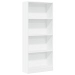 Vidaxl biblioth�que blanc 60x24x143 cm bois d'ing�nierie