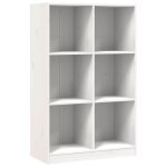 Vidaxl biblioth�que blanc 70x33x110 cm bois massif de pin
