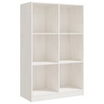 Vidaxl bibliothèque blanc 70x33x110 cm bois de pin massif Vidaxl bibliothèque blanc 70x33x110 cm bois de pin massif