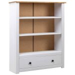 Vidaxl biblioth�que blanc 80x35x110 cm pin massif assortiment panama