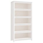 Vidaxl bibliothque blanc 80x35x154 cm bois de pin massif