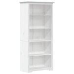 Vidaxl biblioth�que bodo blanc 82x40x173 cm bois pin massif 5 niveaux