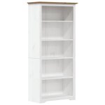 Vidaxl bibliothque bodo marron 82x40x173 cm bois pin massif 5 niveaux
