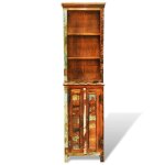 Vidaxl bibliothque bois massif de rcupration vintage