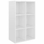 Vidaxl biblioth�que / buffet blanc brillant 66x30x98cm bois d'ing�nierie